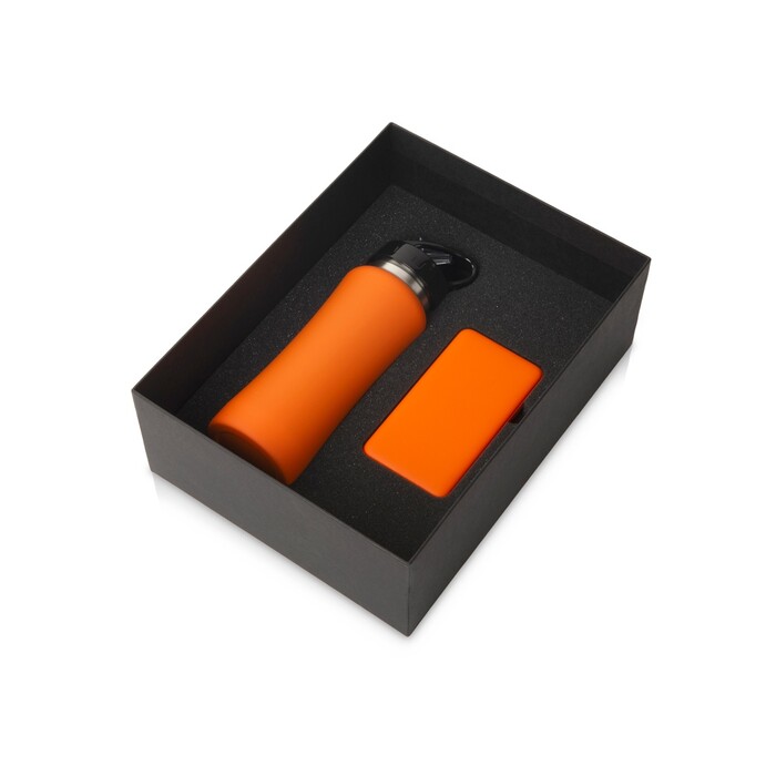 Подарочный набор с бутылкой для воды и повербанком С2, 10000 mAh, оранжевый OA-210072.05 фото 1