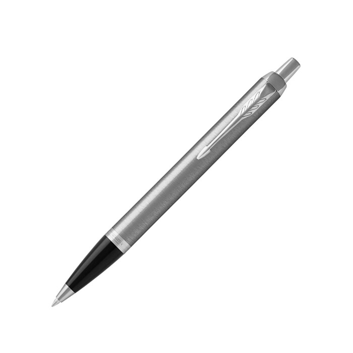 Шариковая ручка Parker IM Stainless Steel CT, стержень: M, цвет чернил: blue, в подарочной упаковке. серебристый, черный OA-2143631 фото 1