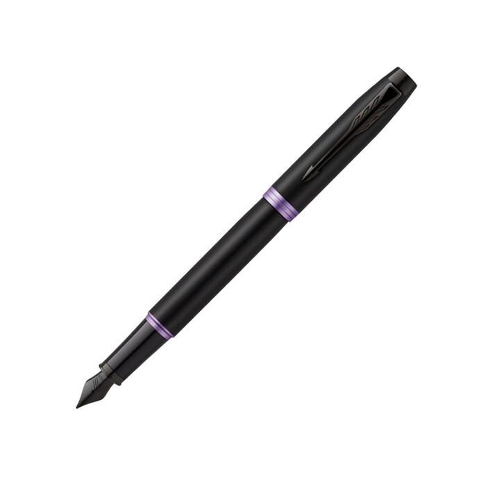 Перьевая ручка Parker IM Vibrant Rings Flame Amethyst Purple, стержень:F, цвет чернил: blue, в подарочной упаковке. фиолетовый, черный OA-2172948 фото 1