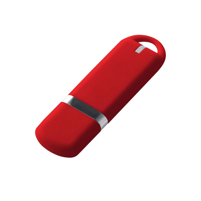 USB-флешка на 2 ГБ с покрытием soft-touch, красный OA-3048.01.2 фото 1