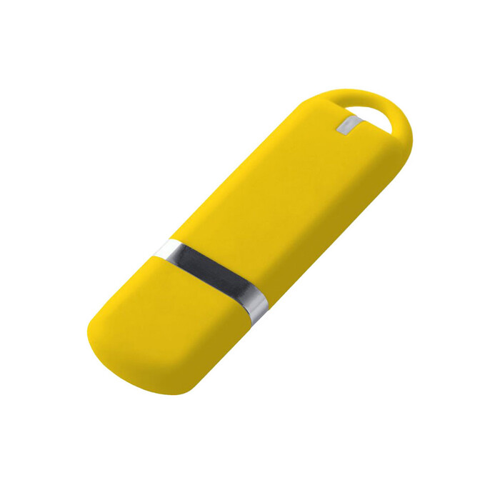 USB-флешка на 2 ГБ с покрытием soft-touch, жёлтый желтый OA-3048.04.2 фото 1