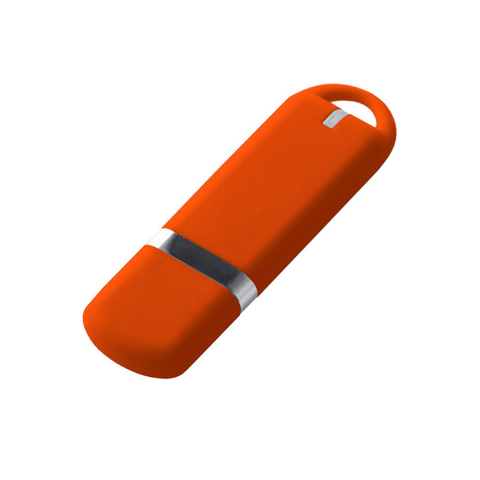 USB-флешка на 2 ГБ с покрытием soft-touch, оранжевый OA-3048.08.2 фото 1