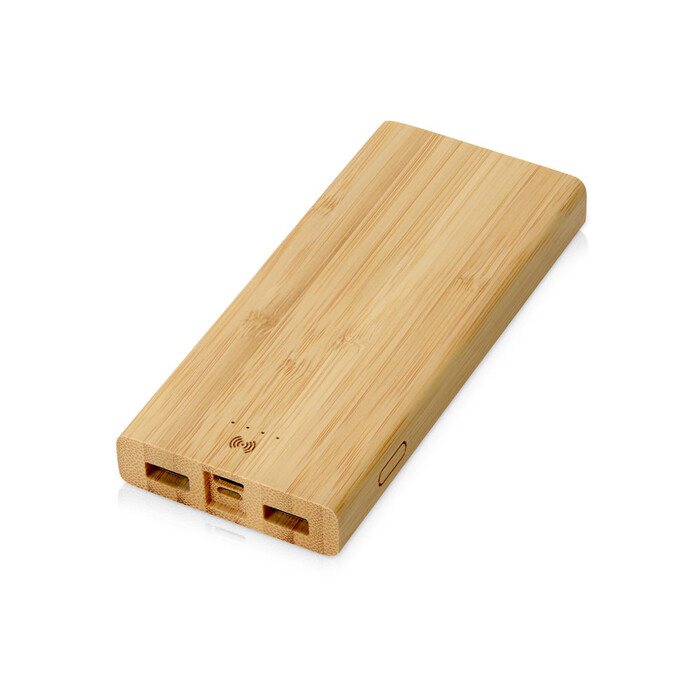 Внешний беспроводной аккумулятор из бамбука "Bamboo Air", 10000 mAh натуральный OA-392398p фото 1