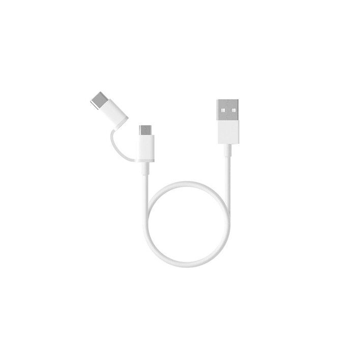 Кабель Mi 2-in-1 USB Cable Micro-USB to Type C 30см SJX02ZM (SJV4083TY) белый OA-400097 фото 1