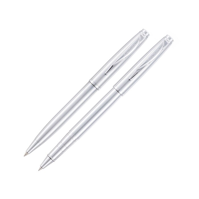 Набор Pierre Cardin PEN&PEN: ручка шариковая + роллер. Цвет - стальной. Упаковка Е. OA-410918 фото 1