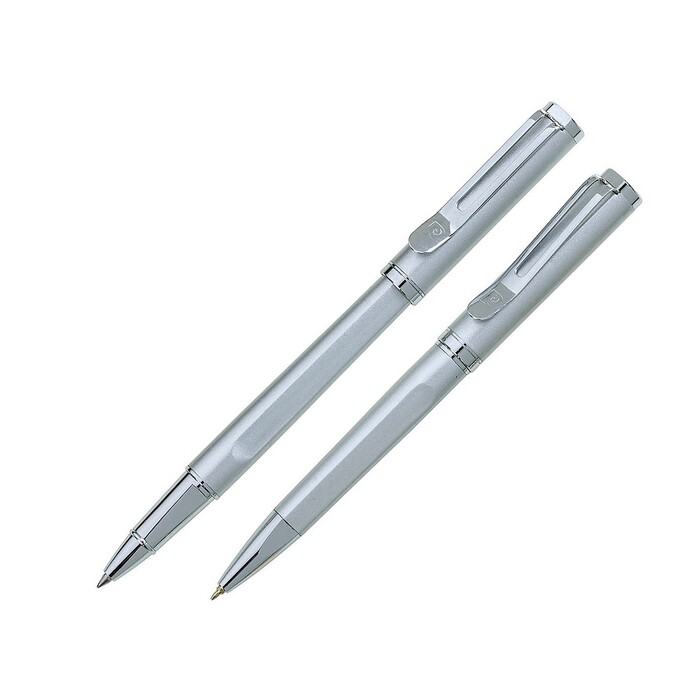 Набор Pierre Cardin PEN&PEN: ручка шариковая + роллер. Цвет - серебристый. Упаковка Е. OA-417737 фото 1