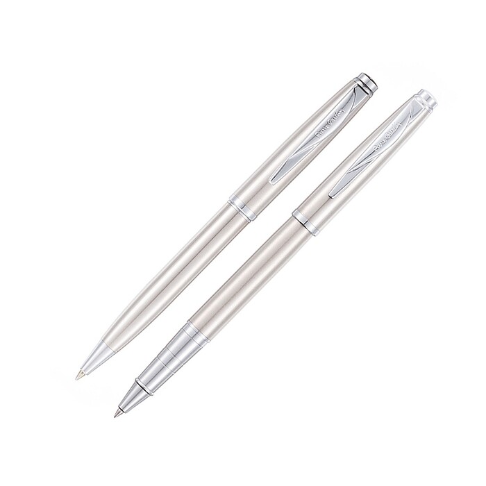 Набор Pierre Cardin PEN&PEN: ручка шариковая + роллер. Цвет - серебристый. Упаковка Е. OA-417738 фото 1