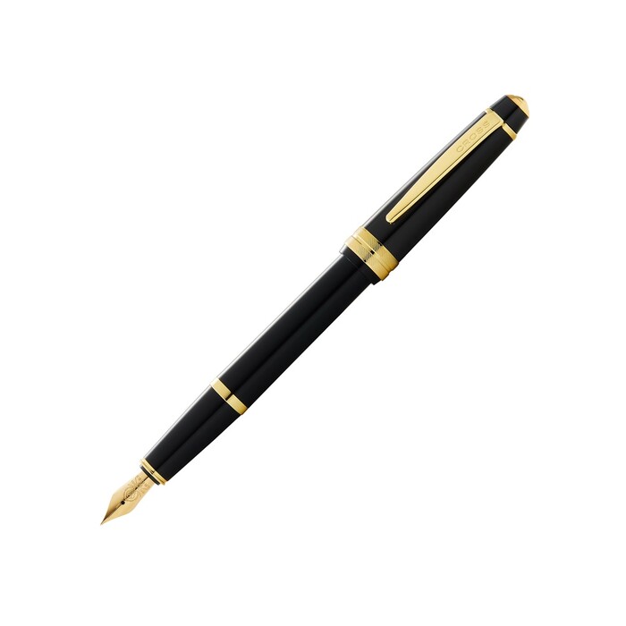 Перьевая ручка Cross Bailey Light Polished Black Resin and Gold Tone, перо F черный/золотистый OA-421353 фото 1