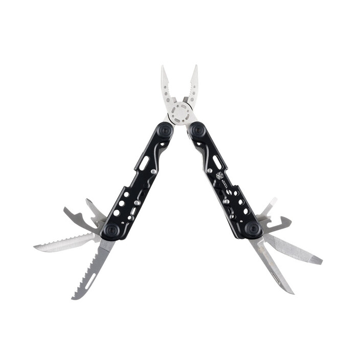 Мультитул Stinger, 105x40 мм, 13 функций, сталь, чёрно-серебристый, в комплекте нейлоновый чехол черный, серебристый OA-441100 фото 1