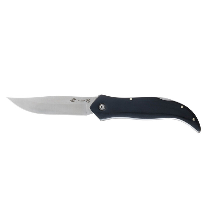 Нож складной Stinger, 101 мм (серебристый), материал рукояти: древесина черного дерева (черный) черный, серебристый OA-441162 фото 1