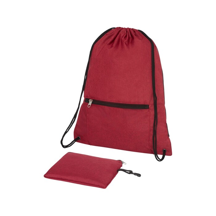 Складной рюкзак со шнурком Coss, heather dark red темно-красный OA-5-12050102 фото 1