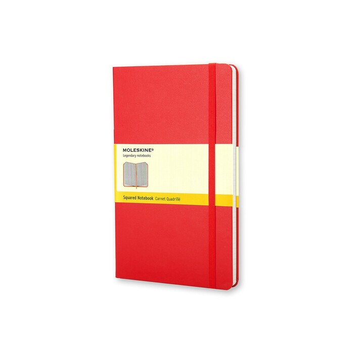 Записная книжка Moleskine Classic (в клетку) в твердой обложке, Large (13х21см), красный OA-50511201 фото 1