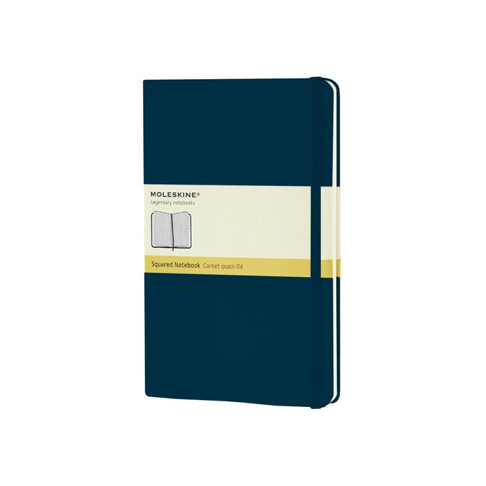 Записная книжка Moleskine Classic (в клетку) в твердой обложке, Large (13х21см), голубой сапфир OA-57511202 фото 1