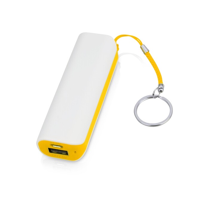 Портативное зарядное устройство (power bank) Basis, 2000 mAh, белый/желтый OA-592404 фото 1