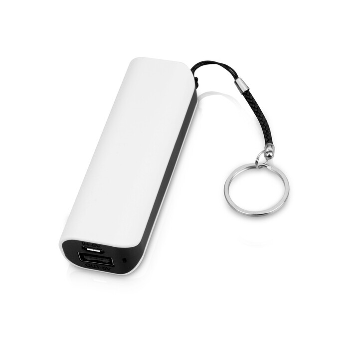Портативное зарядное устройство (power bank) Basis, 2000 mAh, черный белый/черный OA-592407 фото 1