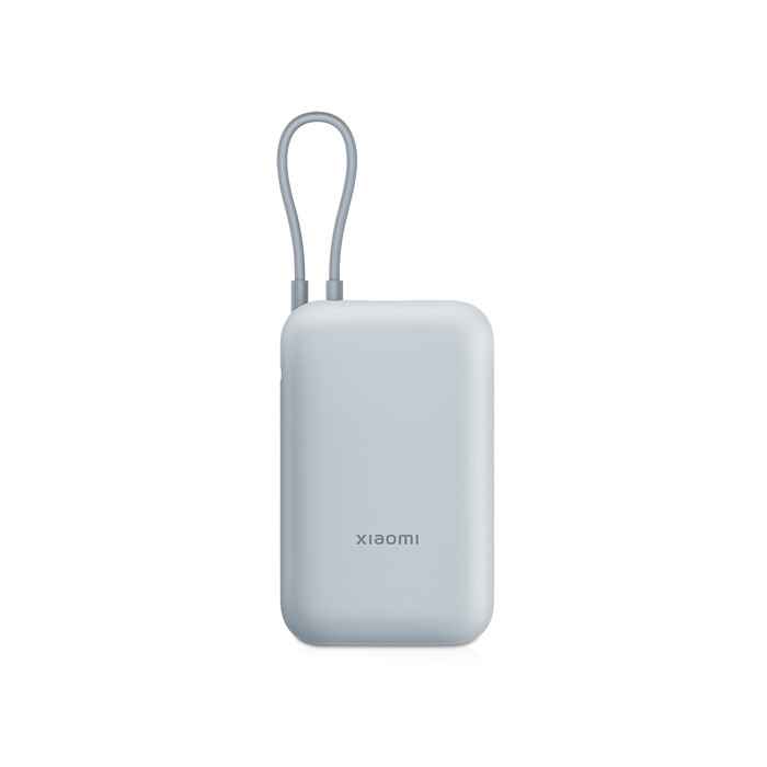 Внешний аккумулятор со встроенным кабелем Mi Power Bank 10000mAh (Integrated Cable) Ice Blue GL голубой лед OA-595980 фото 1