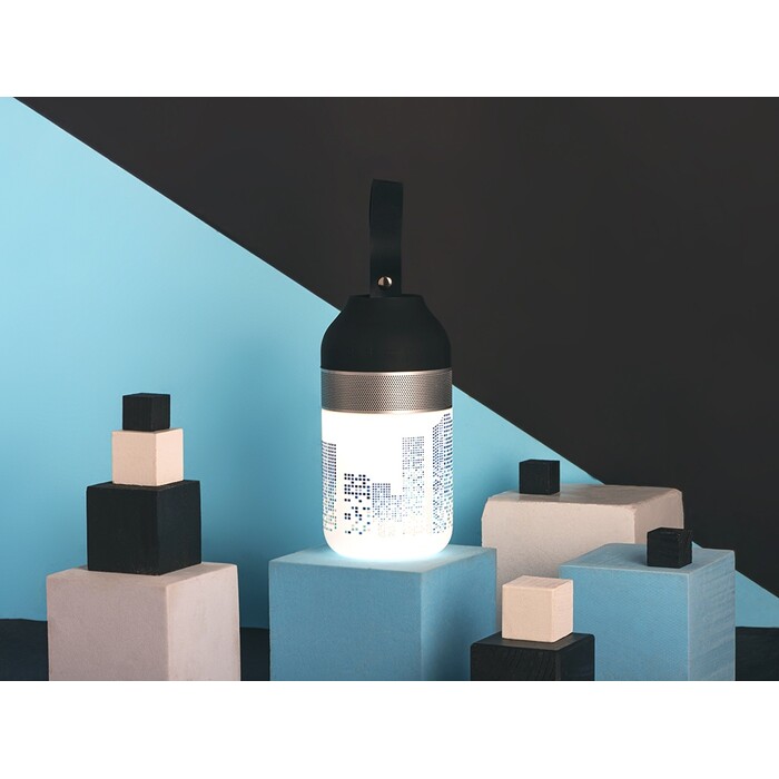 Портативный беспроводной Bluetooth динамик "Lantern" со встроенным светильником черный/серебристый/белый OA-596007 фото 1