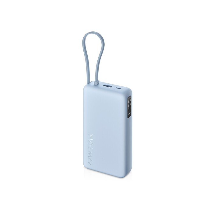 Внешний аккумулятор со встроенным кабелем Xiaomi 67W Power Bank 20000 (Integrated Cable) Ice Blue голубой OA-596032 фото 1