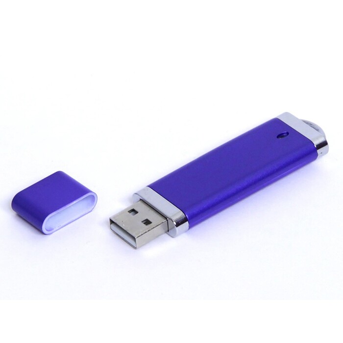 USB-флешка промо на 128 Гб прямоугольной классической формы, синий OA-6502.128.02 фото 1