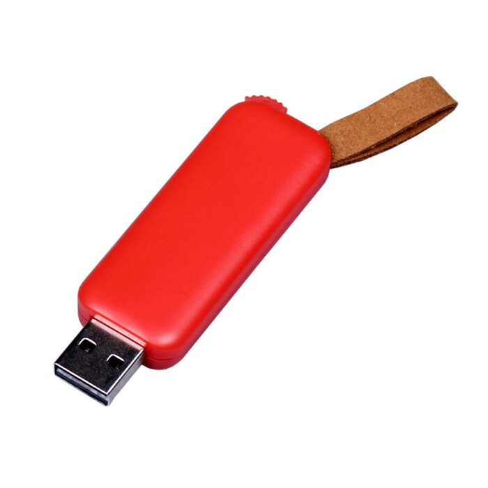 USB-флешка промо на 32 Гб прямоугольной формы, выдвижной механизм, красный OA-6544.32.01 фото 1