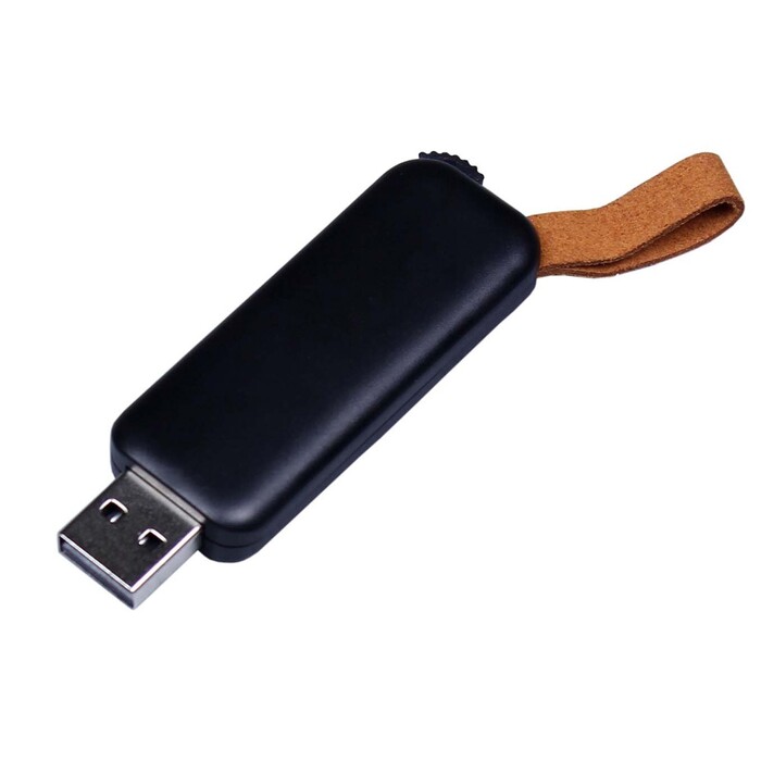 USB-флешка промо на 32 Гб прямоугольной формы, выдвижной механизм, черный OA-6544.32.07 фото 1