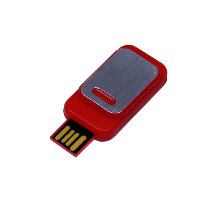 USB-флешка промо на 32 Гб прямоугольной формы, выдвижной механизм, красный OA-6545.32.01 фото 1
