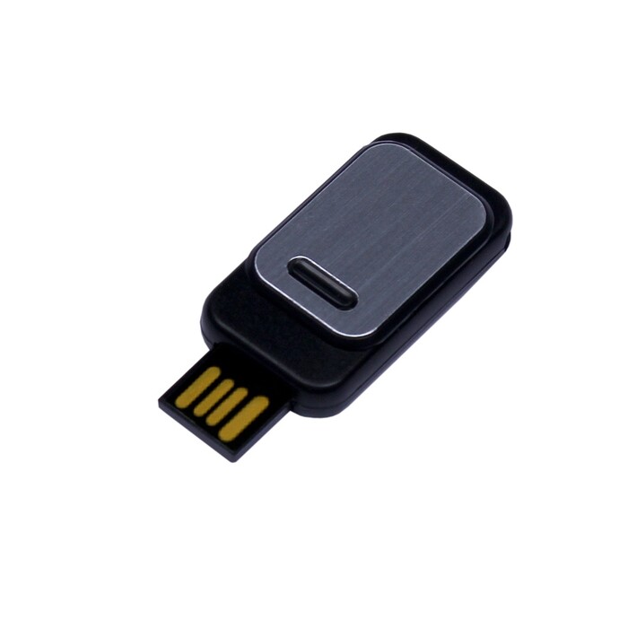 USB-флешка промо на 32 Гб прямоугольной формы, выдвижной механизм, черный OA-6545.32.07 фото 1