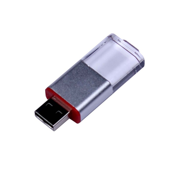 USB-флешка промо на 32 Гб прямоугольной формы, выдвижной механизм, красный OA-6580.32.01 фото 1