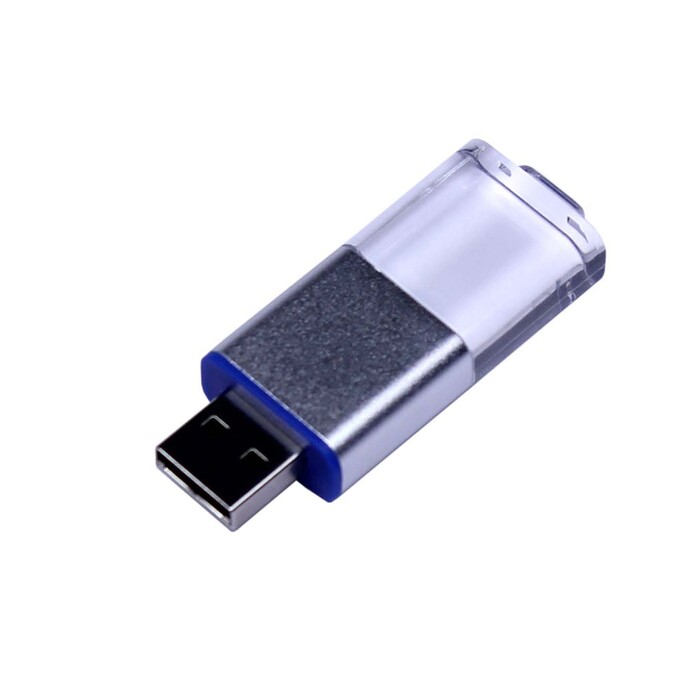 USB-флешка промо на 32 Гб прямоугольной формы, выдвижной механизм, синий OA-6580.32.02 фото 1