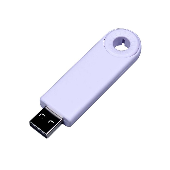 USB-флешка промо на 32 Гб прямоугольной формы, выдвижной механизм, белый OA-7135.32.06 фото 1