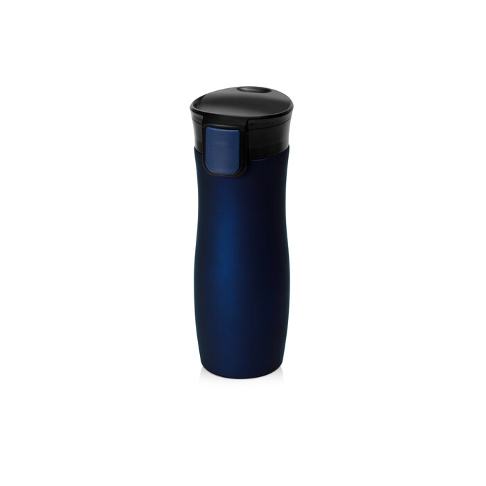 Вакуумная термокружка с кнопкой Streamline, Waterline, soft-touch, тубус, темно-синий OA-810012W фото 1