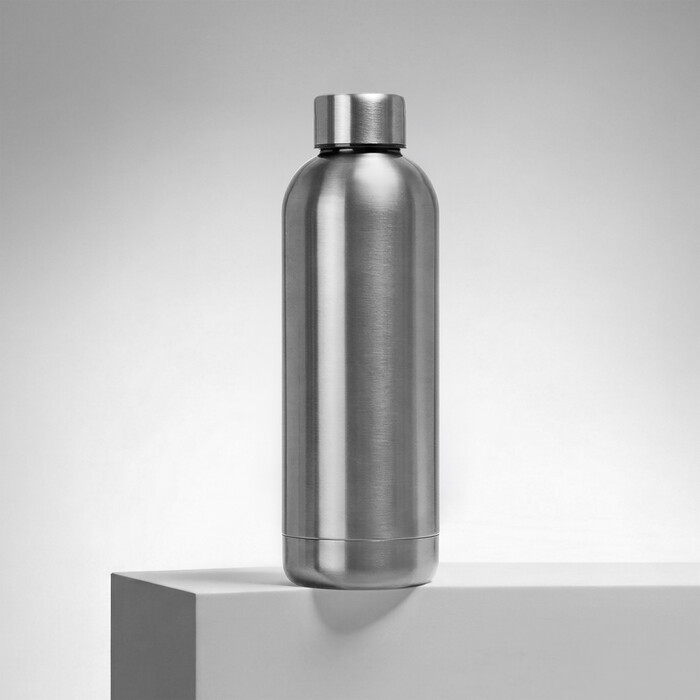 Вакуумная термобутылка "Cask" Waterline, 500 мл, тубус, серебристый глянцевый OA-813100W фото 1