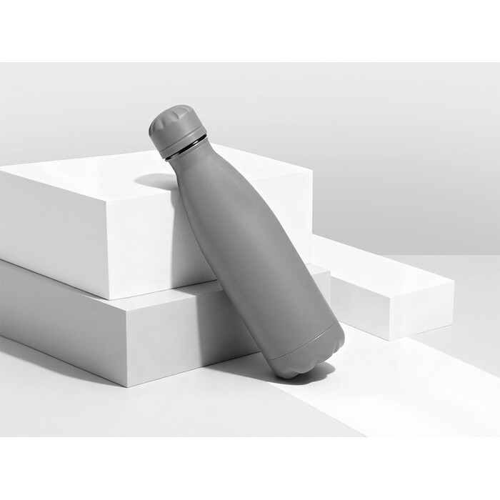 Вакуумная термобутылка "Vacuum bottle C1", soft touch, 500 мл, серый OA-821360clr фото 1