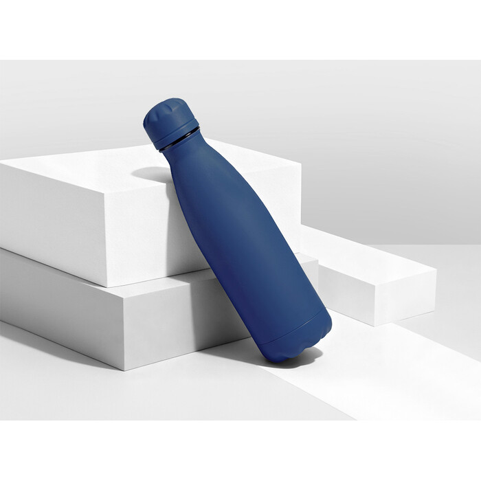 Вакуумная термобутылка "Vacuum bottle C1", soft touch, 500 мл, темно-синий OA-821362clr фото 1