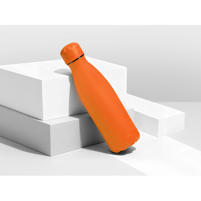 Вакуумная термобутылка "Vacuum bottle C1", soft touch, 500 мл, оранжевый OA-821368clr фото 1