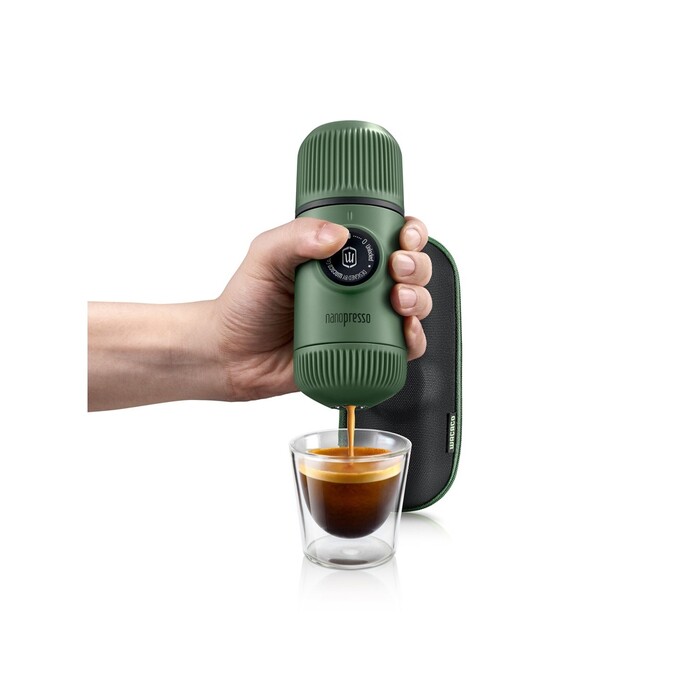 Ручная мини-кофемашина (WACACO Nanopresso) WCCMSGR (Ручная мини-кофемашина цв. Moss Green) зеленый OA-822160 фото 1