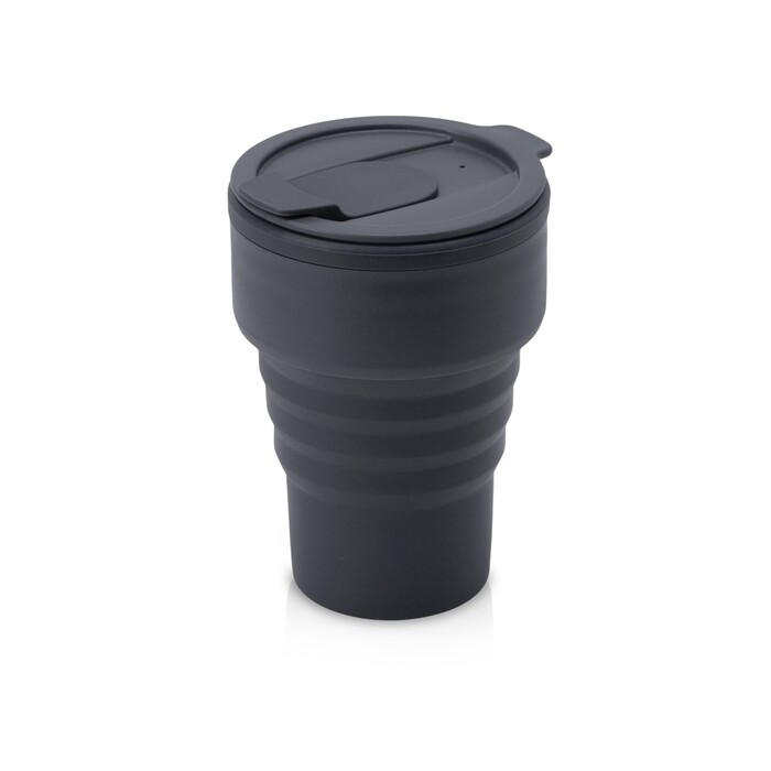 Силиконовый складной стакан "GoCup", темно-серый OA-827637 фото 1