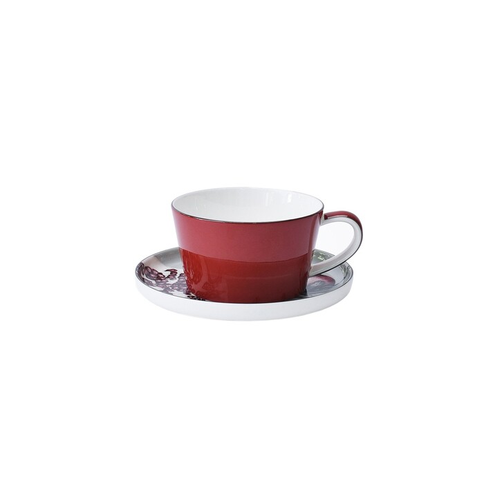 Набор чашка и блюдце Valerie Concept TEA SET 1 BLU голубой/красный OA-88801 фото 1