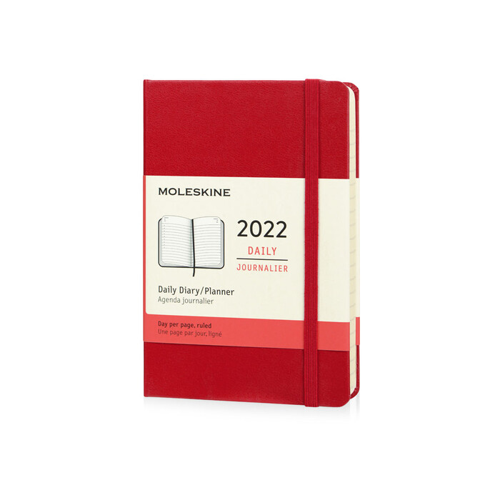 Ежедневник Moleskine Classic (2022), Pocket (9х14), красный, твердая обложка OA-DHF212DC2Y22 фото 1