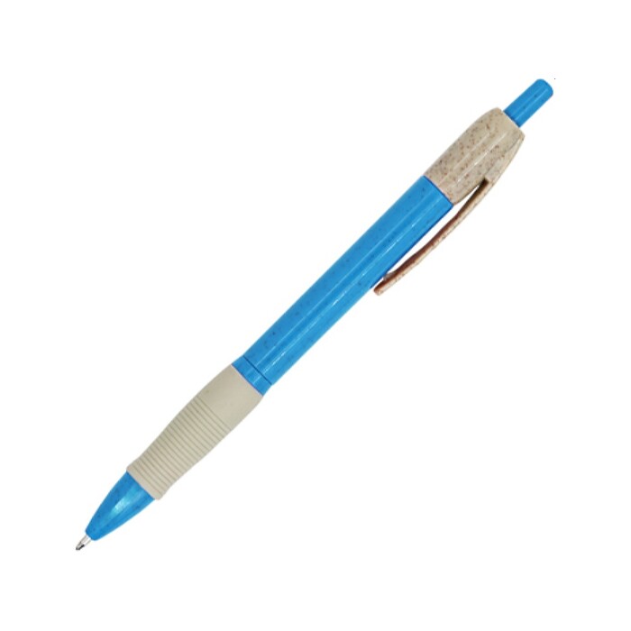 Ручка шариковая HANA из пшеничного волокна, бежевый/голубой OA-HW8032S1242 фото 1