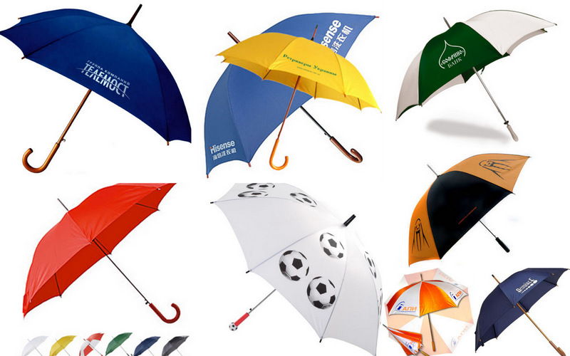 зонт-трость с логотипом